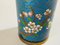 Chinese Brush Pen Holder Blue Color Cloisoné 20th Century 6