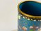 Chinese Brush Pen Holder Blue Color Cloisoné 20th Century 4