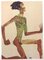 Schiele, Nudo maschile inginocchiato di profilo, Litografia, 2007, Immagine 1