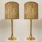 Table Lamps in Gold Brass and Wood attributed to Ingo Maurer, Europe, Germany, 1968, Set of 2 4