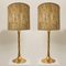 Table Lamps in Gold Brass and Wood attributed to Ingo Maurer, Europe, Germany, 1968, Set of 2, Image 4