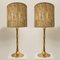 Table Lamps in Gold Brass and Wood attributed to Ingo Maurer, Europe, Germany, 1968, Set of 2 2