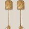 Lámparas de mesa de latón dorado y madera atribuidas a Ingo Maurer, Europa, Alemania, 1968. Juego de 2, Imagen 12