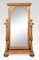 Large Carved Oak Cheval Dressing Mirror 1