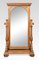 Large Carved Oak Cheval Dressing Mirror, Image 1