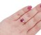 Ruby, Diamonds and 18 Karat White Gold Engagement Ring 5