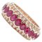 Anello con rubini, diamanti e oro rosa a 14 carati, anni '70, Immagine 3