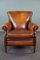Brown Sheep Leather Armchair 1
