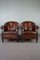 Sheep Leather Club Armchairs, Set of 2 1