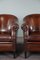 Sheep Leather Club Armchairs, Set of 2 5