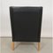 Wingchair in Patinated Black Leather by Børge Mogensen for Fredericia, 1980s, Image 11