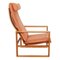 Sled Chair in Mahogany and Pink Fabric by Børge Mogensen for Fredericia, 1990s, Image 2