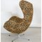 Chaise Egg avec Repose-pieds en Tissu Vert par Arne Jacobsen pour Fritz Hansen, 1960s, Set de 2 4
