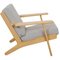 Ge-290 Lounge Chair in Oak in Grey Fabric by Hans Wegner for Getama 3