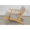 Ge-290 Lounge Chair in Oak in Grey Fabric by Hans Wegner for Getama 6