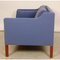 Model 2212 2-Seater Sofa in Blue Fabric by Børge Mogensen for Fredericia, 1990s 14