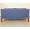Model 2212 2-Seater Sofa in Blue Fabric by Børge Mogensen for Fredericia, 1990s 15