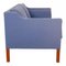 Model 2212 2-Seater Sofa in Blue Fabric by Børge Mogensen for Fredericia, 1990s 2