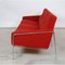 Airport 3-Seater Sofa in Red Fabric by Arne Jacobsen for Fritz Hansen, 1990s 16