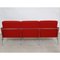 Airport 3-Seater Sofa in Red Fabric by Arne Jacobsen for Fritz Hansen, 1990s 17