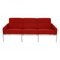 Airport 3-Seater Sofa in Red Fabric by Arne Jacobsen for Fritz Hansen, 1990s 1