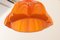 Lámpara colgante de vidrio naranja de Peill & Putzler, años 60, Imagen 11