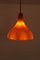Lampada a sospensione in vetro arancione di Peill & Putzler, anni '60, Immagine 3