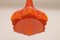 Lámpara colgante de vidrio naranja de Peill & Putzler, años 60, Imagen 9