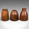 Indian Victorian Hardwood Urn Vases, 1900s, Set of 3 2