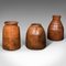 Vases Urne Victorien en Bois Dur, Inde, 1900s, Set de 3 1