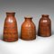 Indian Victorian Hardwood Urn Vases, 1900s, Set of 3 1