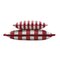 Striped Outdoor Happy Cushion Cover in Red and White with Fringes from Lo Decor 2