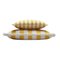 Striped Outdoor Happy Cushion Cover in Yellow and White with Fringes from Lo Decor 3
