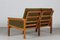 Capella Sofa in Oak with Green Cushions by Illum Wikkelsø for Niels Eilersen, Denmark, 1960s 3