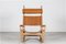 GE 673 Nøglehullet Rocking Chair in Oak and Leather by Hans J. Wegner for Getama, 1970s, Image 2