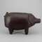 Pig Stool in Leather by Dimitri Omersa & Co for Abercrombie, 1980s 4