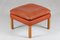 Model 2202 Stool in Cognac Leather and Oak by Børge Mogensen for Fredericia, 1984 2