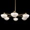 Bau Chandelier in Brass and Glass by Klaus Michalik for Stockman Orno, 1960s, Image 1