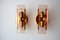 Italian Pink Veca Sconces in Murano Glass, 1970, Set of 2, Image 1