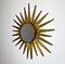 Italian Sun Mirror in Gilded Metal with Gold Leaf, 1960 1