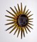 Italian Sun Mirror in Gilded Metal with Gold Leaf, 1960, Image 2