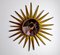 Italienischer Sonnenspiegel aus Vergoldetem Metall mit Blattgold, 1960 3