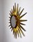 Italian Sun Mirror in Gilded Metal with Gold Leaf, 1960, Image 4