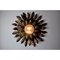 Italian Sun Floral Wall Lamp in Gilded Metal, 1970, Image 5