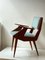 Mid-Century Sessel aus Holz & Stoff, 1950er 1