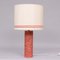 Sculpted and Textured Pink Marble Lamp, Italy, 1950s 1