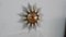 Brass Sunburst Wall Clock from Atlanta Electric, Germany, 1960s, Image 1