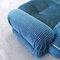 Vintage Modular Sofa in Blue Velvet, 1970s, Set of 3 13