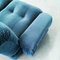 Vintage Modular Sofa in Blue Velvet, 1970s, Set of 3, Image 14