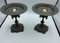 Antique Bronze Tazza with Porcelain Plaques, Set of 2 1